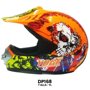 CASCO CROOS INFANTIL CALABERA NARANJA Talla-YL