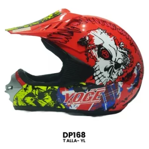 CASCO CROSS INFANTIL CALABERA ROJO Talla-YL