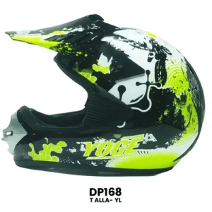 CASCO CROSS INFANTIL MOTO NEGRO VERDE   Talla-YL