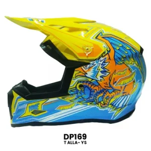 CASCO CROSS INFANTIL AGUILA AMARILLO   Talla-YS
