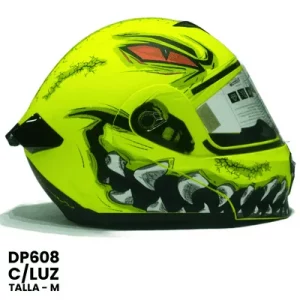 CASCO ABATIBLE YOGE C-LUZ FORZA AMARILLO  Talla-M