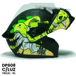 CASCO ABATIBLE YOGE C-LUZ TROPOPER VERDE C-AMARILLO Talla-XL