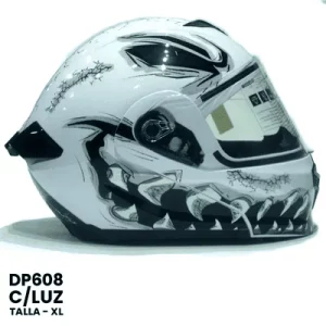 CASCO ABATIBLE YOGE C-LUZ FORZA BLANCO  Talla-XL