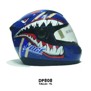 CASCO CERRADO YOGE INFANTIL SHARK AZUL   Talla-YL