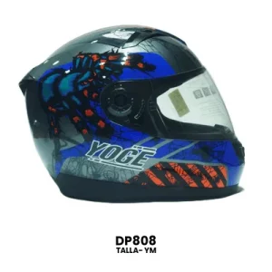 CASCO CERRADO YOGE INFANTIL ARA?A GRIS AZUL  Talla-YM