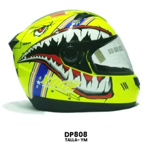 CASCO CERRADO YOGE INFANTIL SHARK AMARILLO   Talla-YM