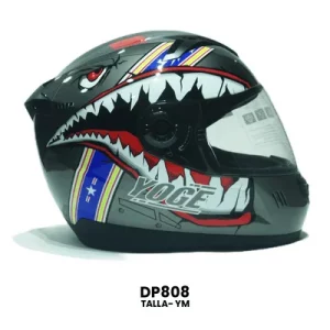 CASCO CERRADO YOGE INFANTIL SHARK GRIS   Talla-YM