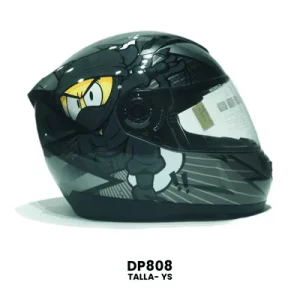 CASCO CERRADO YOGE INFANTIL NINJA GRIS  Talla-YS
