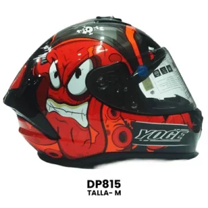 CASCO CERRADO YOGE GARLEN NEGRO ROJO  Talla-M