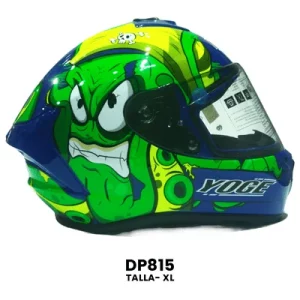 CASCO CERRADO GARLEN AZUL CON VERDE  Talla-XL