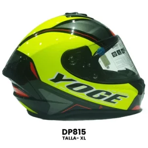 CASCO CERRADO YOGE BASICO GRIS CON AMARILLO  Talla-XL