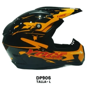 CASCO CROSS YOGE NEGRO NARANJA   Talla-L