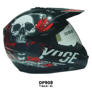 CASCO CROSS YOGE C-MICA CALABERA NEGRO C-ROJO Talla-XL