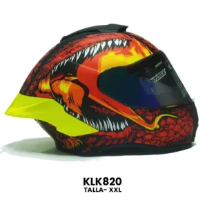 CASCO CERRADO YOGE JURASSIC ROJO    Talla-XXL