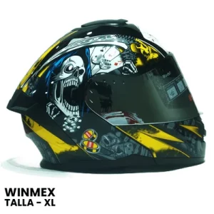 CASCO ABATIBLE C-MICA ESPEJO CALABERA AMARILLO   Talla-XL