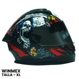 CASCO ABATIBLE C-MICA ESPEJO CALABERA CALABERA ROJO   Talla-XL