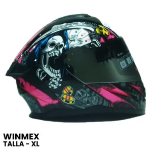 CASCO ABATIBLE C-MICA ESPEJO CALABERA CALABERA ROSA Talla-XL